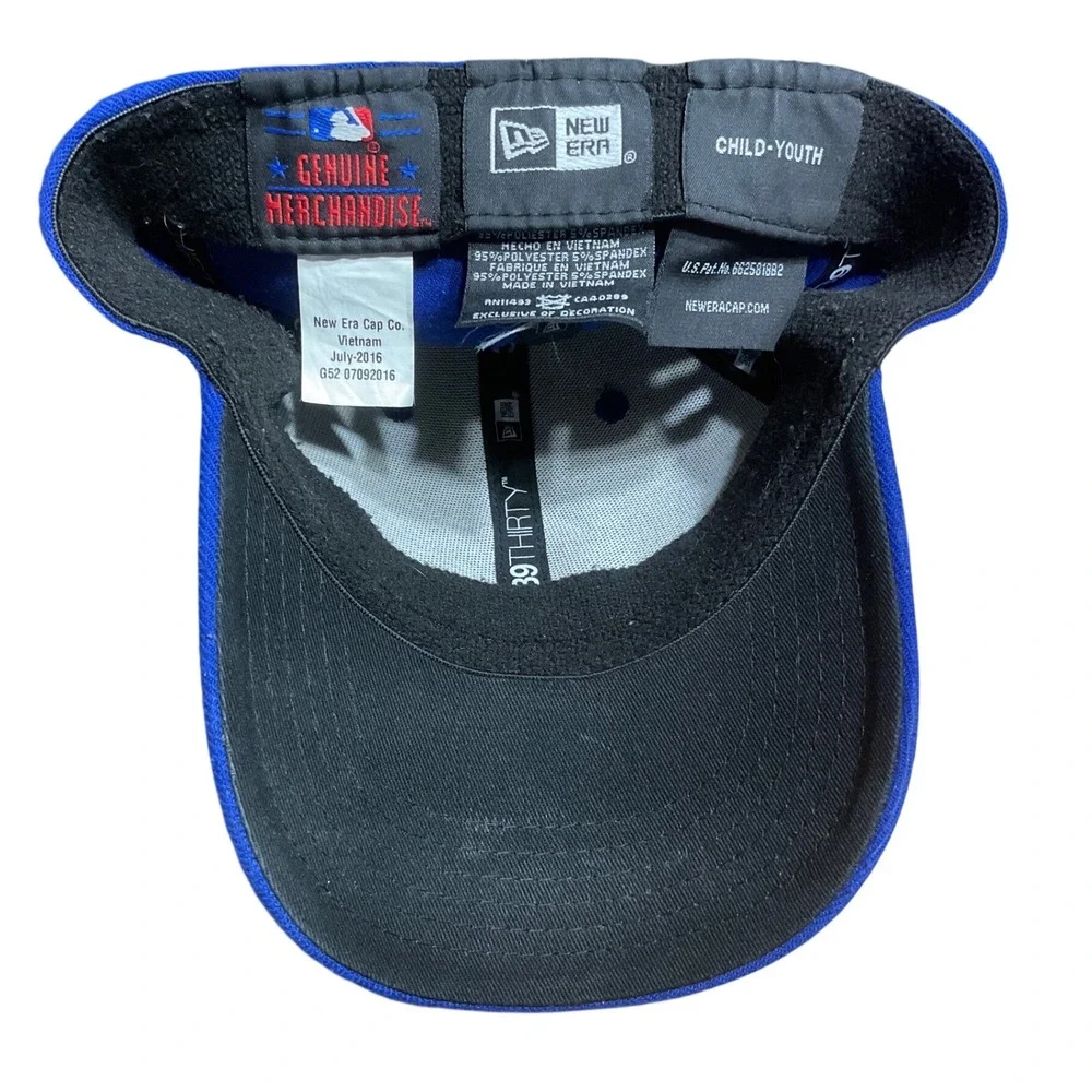 New Era Youth Chicago Cubs Hat Child Blue Polyester Solid Stretch Fit MLB 2016